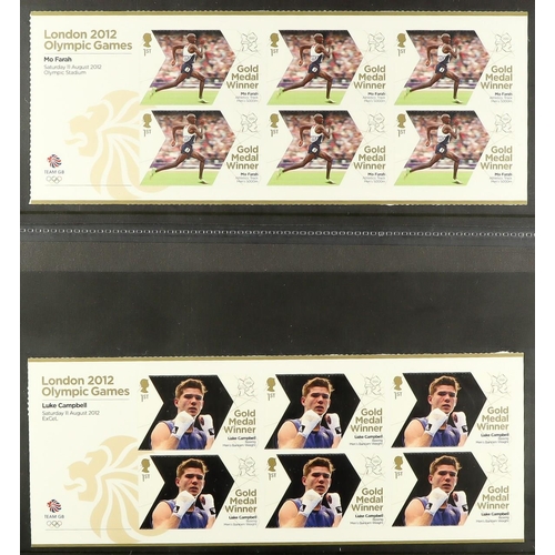 1660 - 2012 Olympic Games Gold Medal Winners complete collection of panes of 6 and Paralympic Games Gold Me... 