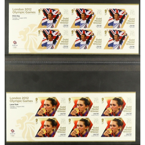 1660 - 2012 Olympic Games Gold Medal Winners complete collection of panes of 6 and Paralympic Games Gold Me... 