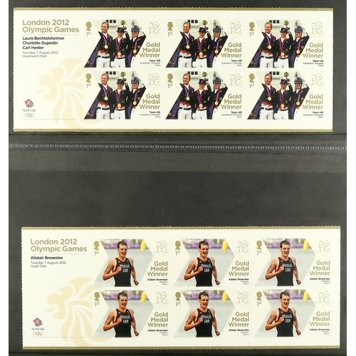 1660 - 2012 Olympic Games Gold Medal Winners complete collection of panes of 6 and Paralympic Games Gold Me... 