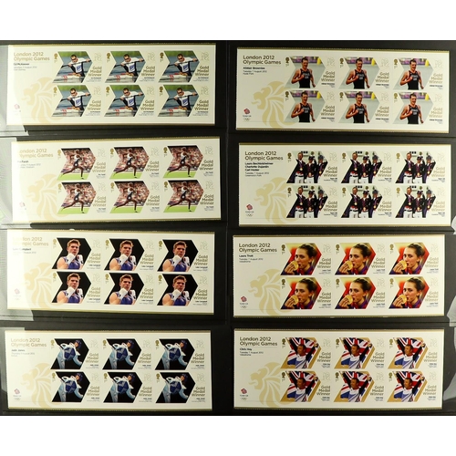 1661 - 2012 OLYMPIC SHEETLET SET. Comes with 'Gold Medal Winners' book in slipcase. Face value £217 Lot 166... 