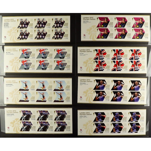 1661 - 2012 OLYMPIC SHEETLET SET. Comes with 'Gold Medal Winners' book in slipcase. Face value £217 Lot 166... 