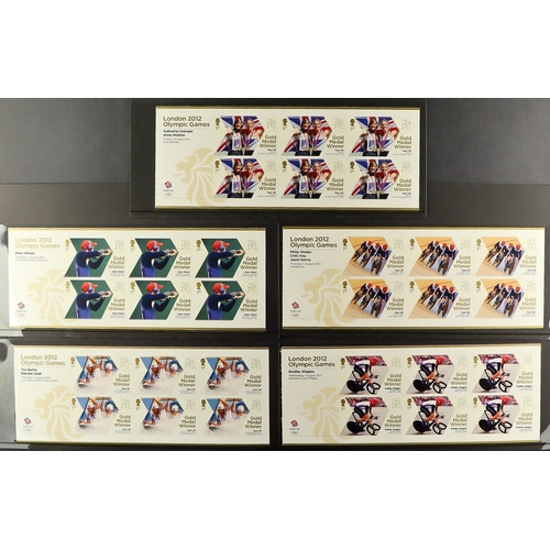 1661 - 2012 OLYMPIC SHEETLET SET. Comes with 'Gold Medal Winners' book in slipcase. Face value £217 Lot 166... 