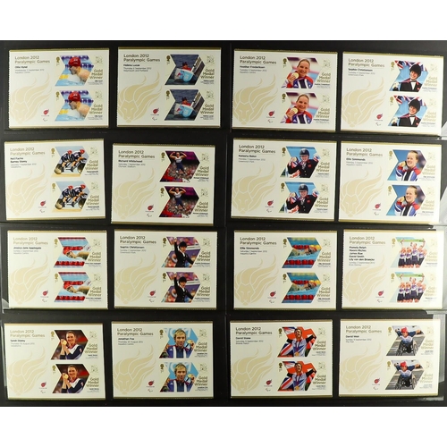 1662 - 2012 PARALYMPIC AND OLYMPIC SHEETLET SETS. complete on stockcards. Face value £302. Lot 1662 [c]