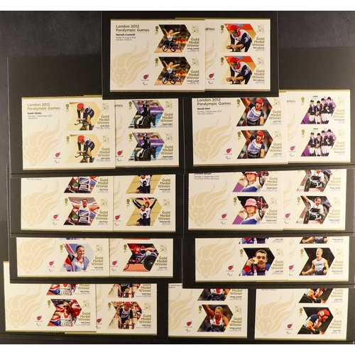 1662 - 2012 PARALYMPIC AND OLYMPIC SHEETLET SETS. complete on stockcards. Face value £302. Lot 1662 [c]