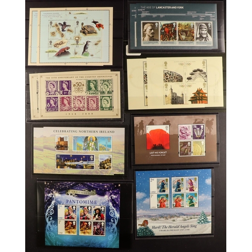 1685 - MINIATURE SHEETS 1980-2010 never hinged mint with light duplication - usually x2 of each, face value... 