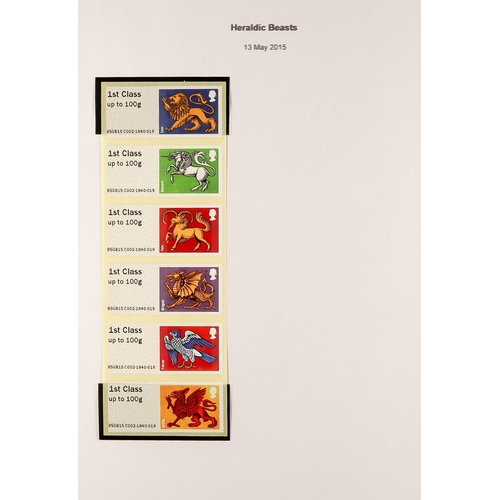 1692 - POST & GO STAMPS 2008-2017 SPECIALIZED COLLECTION in three albums, includes never hinged mint self-a... 