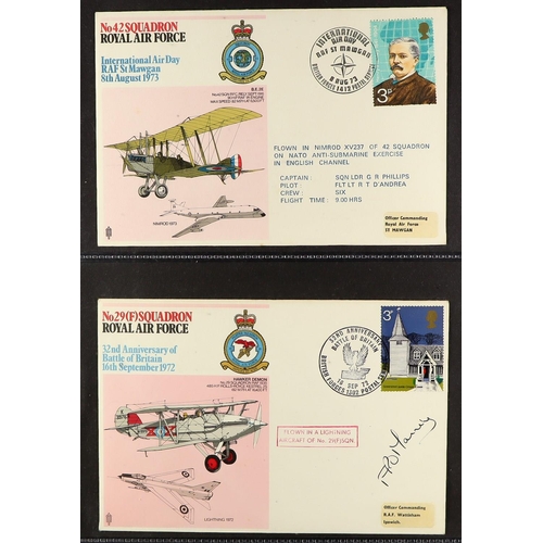 1701 - ROYAL AIR FORCE & SPECIAL FLIGHTS COVERS 1969-1999 collection of illustrated covers in four albums, ... 