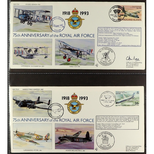 1701 - ROYAL AIR FORCE & SPECIAL FLIGHTS COVERS 1969-1999 collection of illustrated covers in four albums, ... 