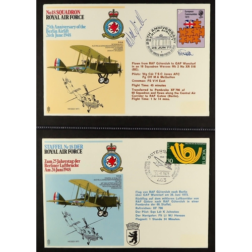 1701 - ROYAL AIR FORCE & SPECIAL FLIGHTS COVERS 1969-1999 collection of illustrated covers in four albums, ... 