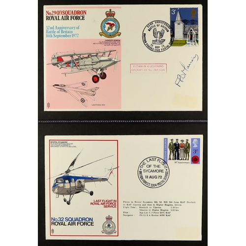 1701 - ROYAL AIR FORCE & SPECIAL FLIGHTS COVERS 1969-1999 collection of illustrated covers in four albums, ... 