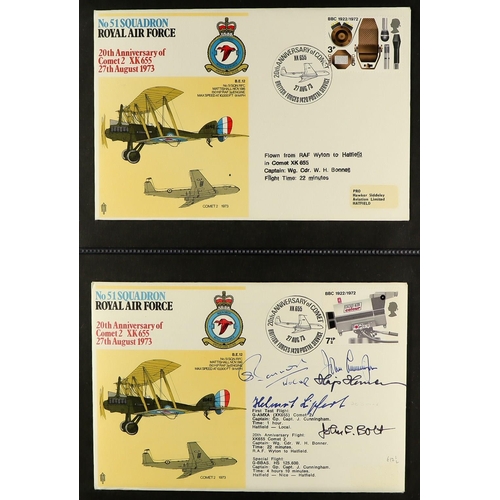 1701 - ROYAL AIR FORCE & SPECIAL FLIGHTS COVERS 1969-1999 collection of illustrated covers in four albums, ... 