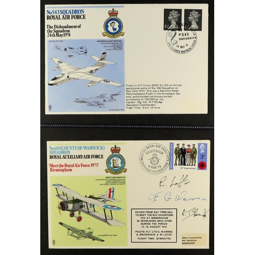 1701 - ROYAL AIR FORCE & SPECIAL FLIGHTS COVERS 1969-1999 collection of illustrated covers in four albums, ... 