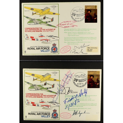 1701 - ROYAL AIR FORCE & SPECIAL FLIGHTS COVERS 1969-1999 collection of illustrated covers in four albums, ... 