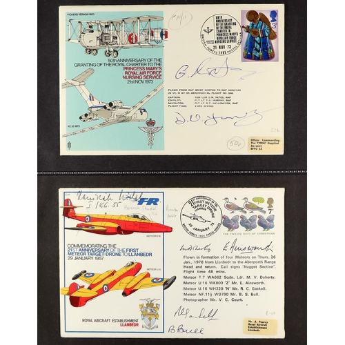 1701 - ROYAL AIR FORCE & SPECIAL FLIGHTS COVERS 1969-1999 collection of illustrated covers in four albums, ... 