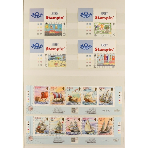 1704 - 1969 - 2004 JERSEY COLLECTION in stockbook with nearly all stamps being never hinged mint. Mainly 19... 