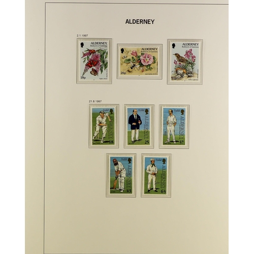 1705 - 1995-1998 NEVER HINGED MINT ASSEMBLY includes Alderney collection in album, Guernsey 1990-91 & 1993-... 