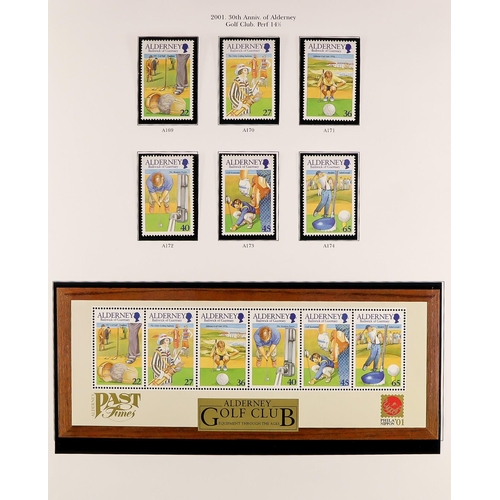 1706 - ALDERNEY 1983 - 2018 COLLECTION. Beautiful and near complete in two binders. Includes stamp sets, mi... 