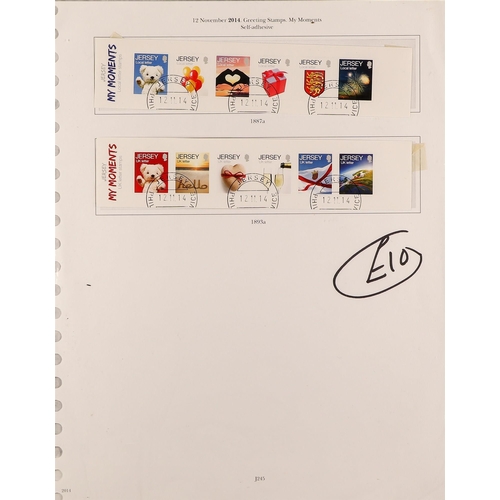 1708 - BOX with 1940's - 2010's, I.O.M., JERSEY & GUERNSEY collections in three albums, also on stock book ... 