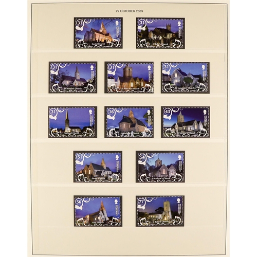 1710 - GUERNSEY 1969 - 2010 COMPLETE COLLECTION of never hinged mint stamps & miniature sheets in 4 Lindner... 