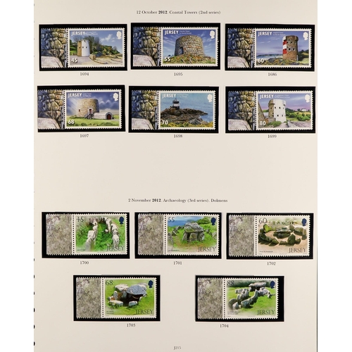 1719 - JERSEY 1941 - 2018 COLLECTION. Wonderful and near complete in four binders. Includes stamp set, mini... 