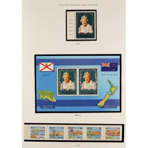 1719 - JERSEY 1941 - 2018 COLLECTION. Wonderful and near complete in four binders. Includes stamp set, mini... 