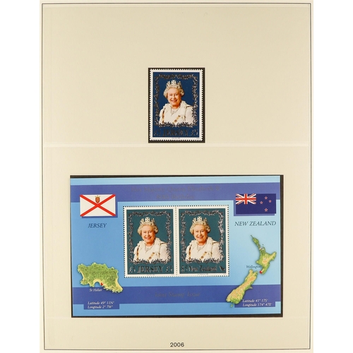 1720 - JERSEY 1969 - 2010 NEAR - COMPLETE COLLECTION of never hinged mint stamps & miniature sheets in 4 Li... 