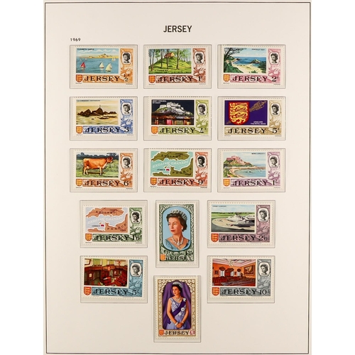 1721 - JERSEY 1969-2005 COMPREHENSIVE NEVER HINGED MINT COLLECTION in two hingeless Davo albums, all differ... 