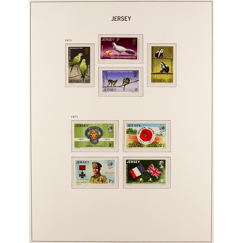 1721 - JERSEY 1969-2005 COMPREHENSIVE NEVER HINGED MINT COLLECTION in two hingeless Davo albums, all differ... 