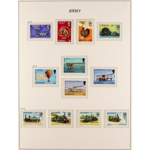 1721 - JERSEY 1969-2005 COMPREHENSIVE NEVER HINGED MINT COLLECTION in two hingeless Davo albums, all differ... 