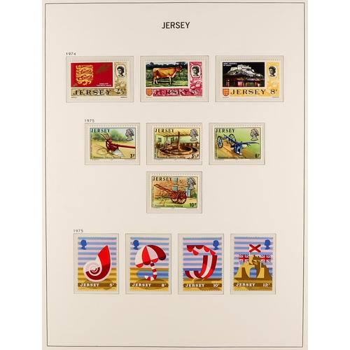 1721 - JERSEY 1969-2005 COMPREHENSIVE NEVER HINGED MINT COLLECTION in two hingeless Davo albums, all differ... 