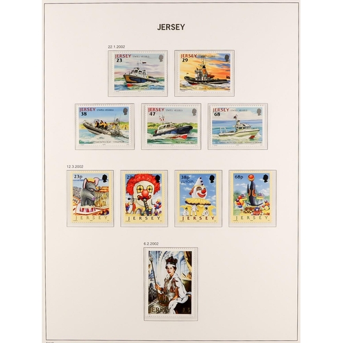 1721 - JERSEY 1969-2005 COMPREHENSIVE NEVER HINGED MINT COLLECTION in two hingeless Davo albums, all differ... 