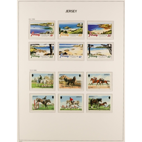 1721 - JERSEY 1969-2005 COMPREHENSIVE NEVER HINGED MINT COLLECTION in two hingeless Davo albums, all differ... 