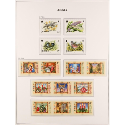 1721 - JERSEY 1969-2005 COMPREHENSIVE NEVER HINGED MINT COLLECTION in two hingeless Davo albums, all differ... 