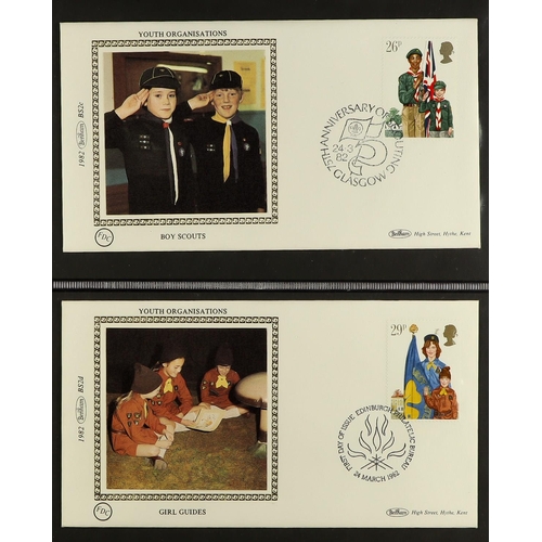 1735 - BENHAM COVERS IN FIVE BINDERS. Mainly silks from 1980s. (Approximately 140 covers) Lot 1735 [c]