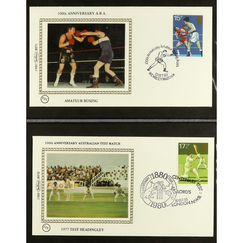 1735 - BENHAM COVERS IN FIVE BINDERS. Mainly silks from 1980s. (Approximately 140 covers) Lot 1735 [c]