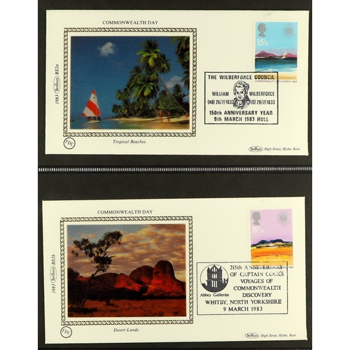 1735 - BENHAM COVERS IN FIVE BINDERS. Mainly silks from 1980s. (Approximately 140 covers) Lot 1735 [c]