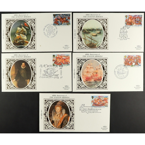 1738 - BENHAM SILK 1983-1994 all different collection of Benham Silk first day covers. (approx 380 FDC's) L... 