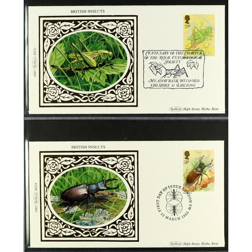 1739 - BENHAM SMALL SILK COVERS 1980-1998 collection in seventeen albums, includes 1980 Birds & Railways se... 