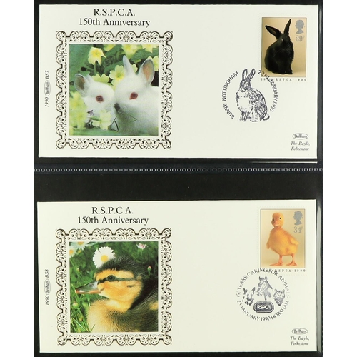 1739 - BENHAM SMALL SILK COVERS 1980-1998 collection in seventeen albums, includes 1980 Birds & Railways se... 