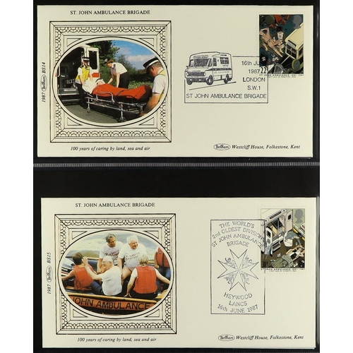 1739 - BENHAM SMALL SILK COVERS 1980-1998 collection in seventeen albums, includes 1980 Birds & Railways se... 