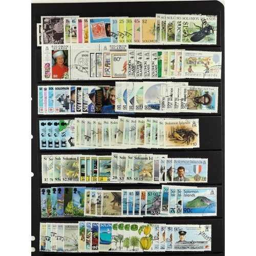 1017 - SOLOMON IS. 1953 - 2002 USED COLLECTION a highly complete run on protective pages, note the 1971 gla... 