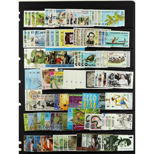 1017 - SOLOMON IS. 1953 - 2002 USED COLLECTION a highly complete run on protective pages, note the 1971 gla... 