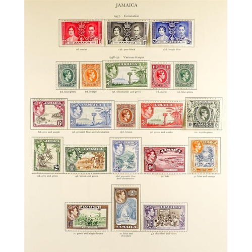 103 - BRITISH WEST INDIES 1937 - 1952 COLLECTION of mint stamps on pages from the SG KGVI 'Crown' album co... 