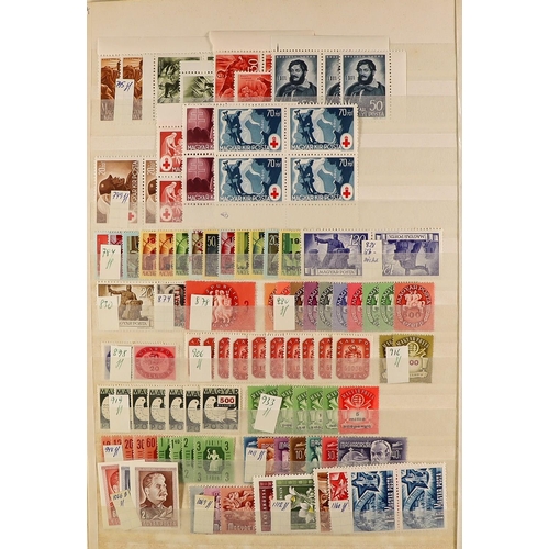 105 - WORLD WIDE MINT / NEVER HINGED MINT STAMPS in stock books, packets, glassine envelopes, on stock car... 