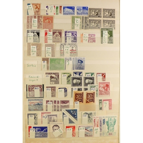 105 - WORLD WIDE MINT / NEVER HINGED MINT STAMPS in stock books, packets, glassine envelopes, on stock car... 