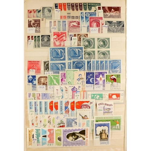 105 - WORLD WIDE MINT / NEVER HINGED MINT STAMPS in stock books, packets, glassine envelopes, on stock car... 