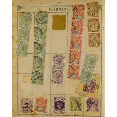 107 - ANCIENT WORLD ALBUMS 1840-1910's mint & used stamps in four small old world albums, includes Great B... 