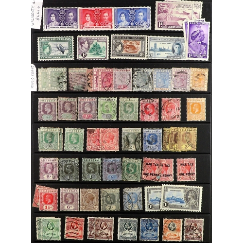 108 - BRITISH COMMONWEALTH Mostly 19th Century to 1950's mint & used stamps on stock pages in two binders,... 