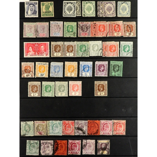 108 - BRITISH COMMONWEALTH Mostly 19th Century to 1950's mint & used stamps on stock pages in two binders,... 