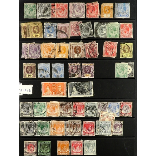 108 - BRITISH COMMONWEALTH Mostly 19th Century to 1950's mint & used stamps on stock pages in two binders,... 